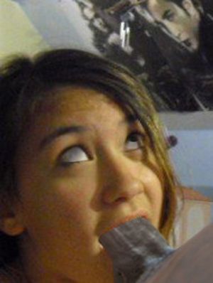 Asian Babe Megan Allen Loves To Gag Herself On Her Very First Ever BBC