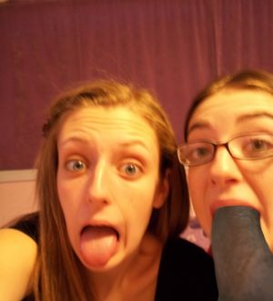 Sexy Lil Gag Slave Amanda Edwards & Her Friend Share A Huge BBC Together