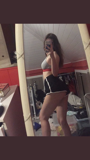 Cute teen with booty shorts