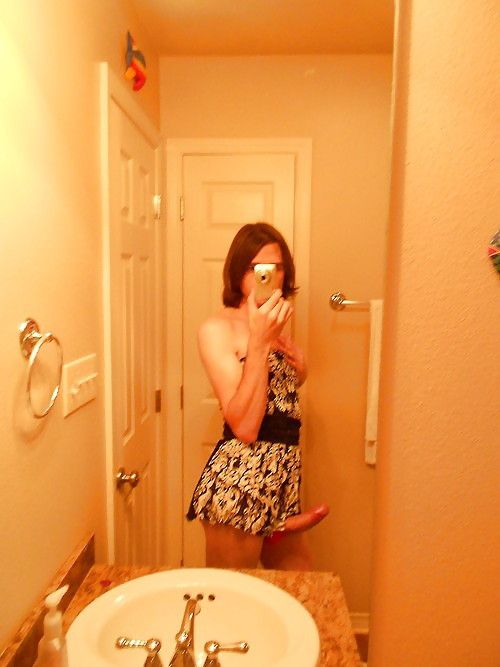 Bathroom boner selfie