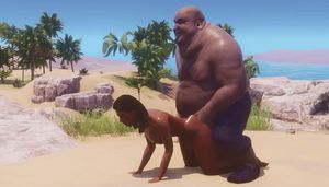 Big Ass Slut fucked from beind by a Fat Man