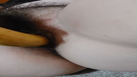 Pussy fuck with a banana as requested