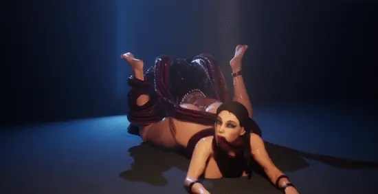 Big Ass Slut had no chance with Nightmare Tentacle Monster