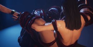 Big Ass Slut fucking with Nightmare Tentacle Monster