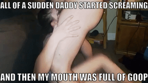 Ginger gets daddy to blow a big load.
