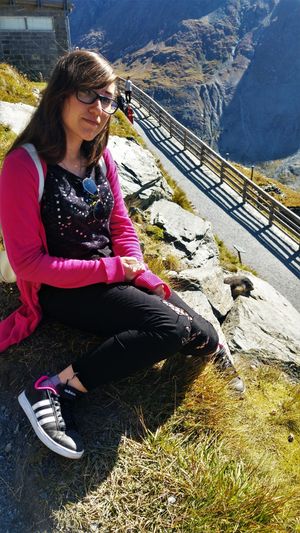 cute nerdy teen outdoors