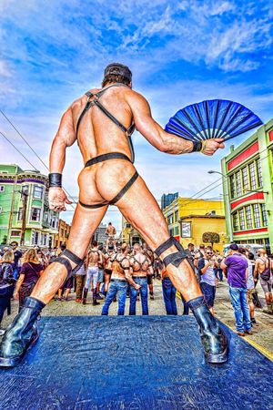 Gay San Francisco , Folsom Street Fair. BDSM Leather LGBTQ FETISH