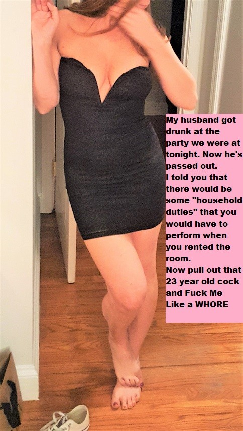 My hubby is passed out. Fuck me like a WHORE