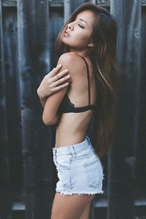 Petite Sexy Asian Babes Wearing Tight Jean Shorts Animation