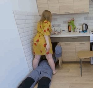 Wife just trying to help the plumber out