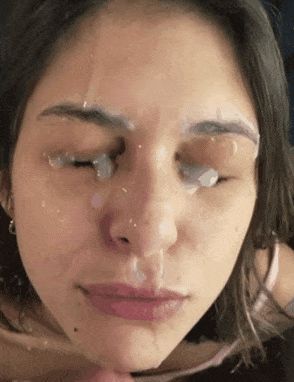 She takes a strong cumshot