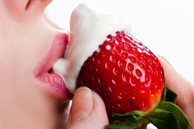 Sucking the cream