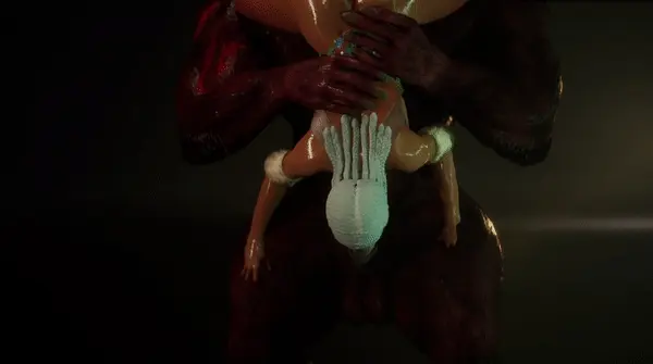 Big Ass Slut 69 position with Giant Minotaur with a Huge Dick #3