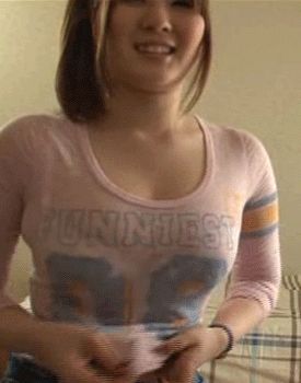 Big tit Asian teen flashes