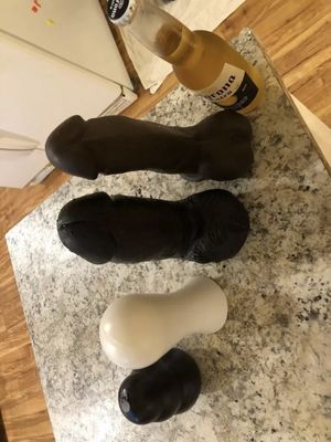 Big butt plugs and huge dildos