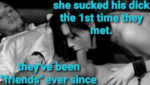 your girlfriend has a reputation. you stroke ur cock thinking bout it.