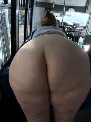 Busdrivers big assed wife cheering up her husband at work