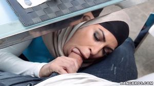 Juliana sucks Cock under the table