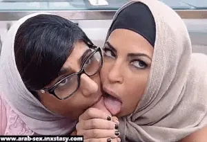 Cock sharing with Mia and Juliana