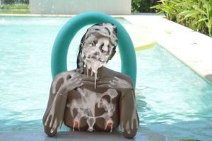 Valeria Soledad Moncada Looks So Innocent While Being Covered In Cum Out By The Pool