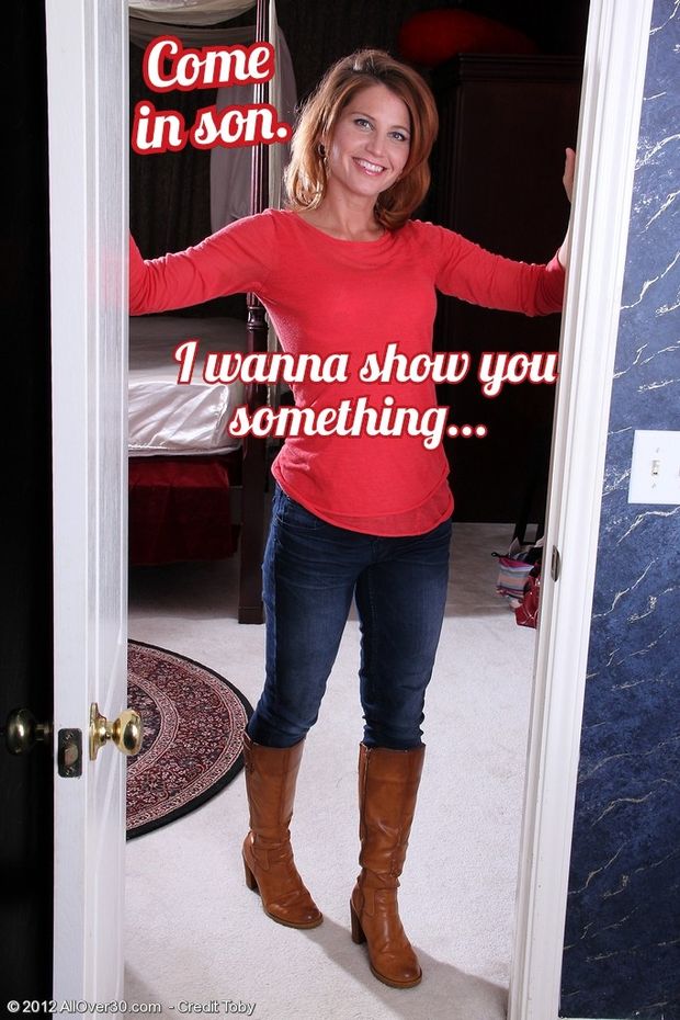 mom seduction starts. mature mom in jeans mom mother mommy