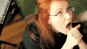 Chloe licks up all of the cum