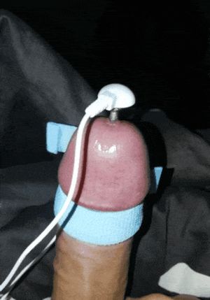 Urethra estim sounding Cumshot orgasm