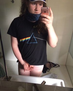 Artem holding his micropenis