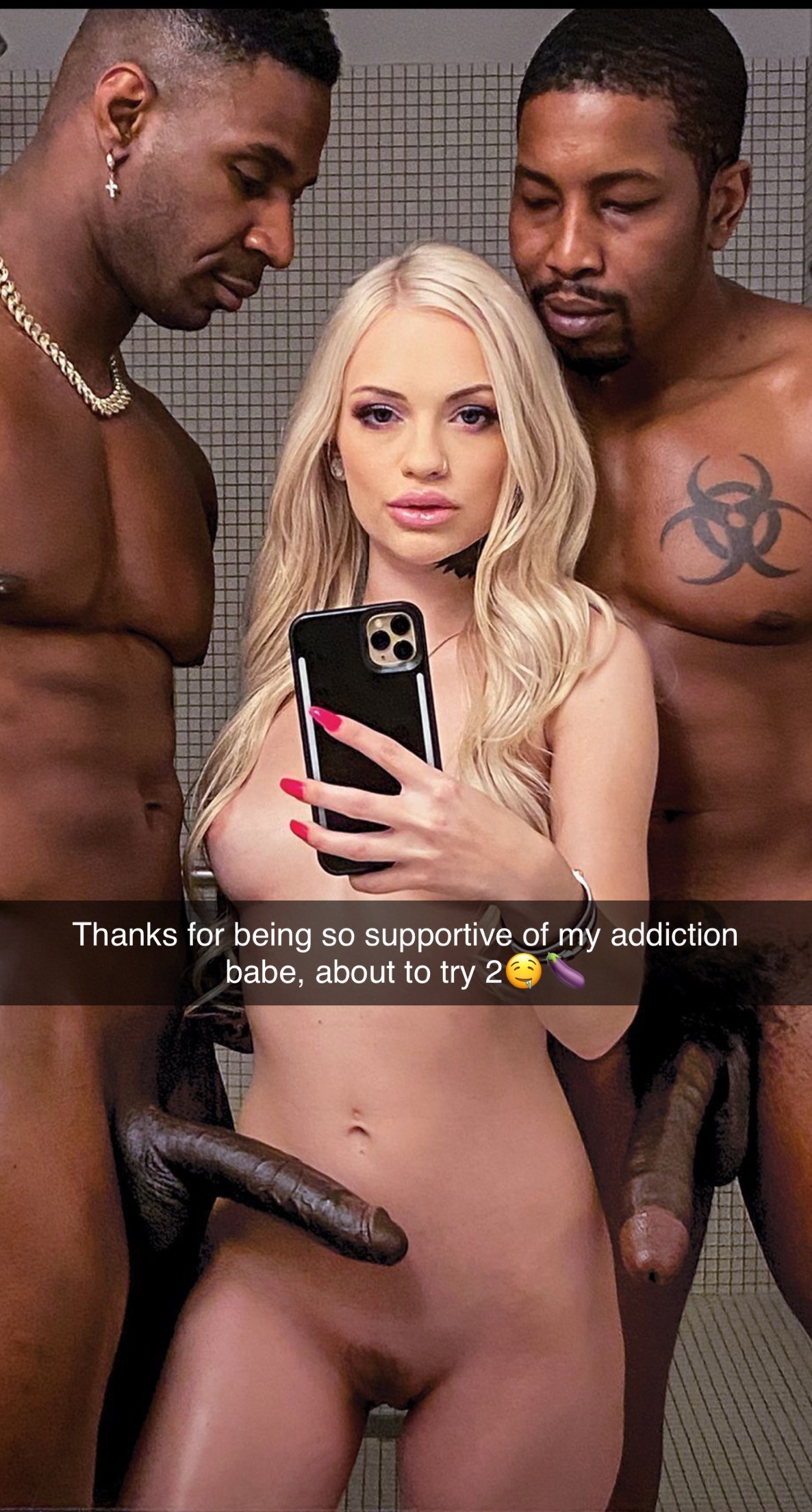 Those are 2 HUGE cocks, I knoe you can handle them though baby ;)