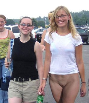 in public with no bottoms