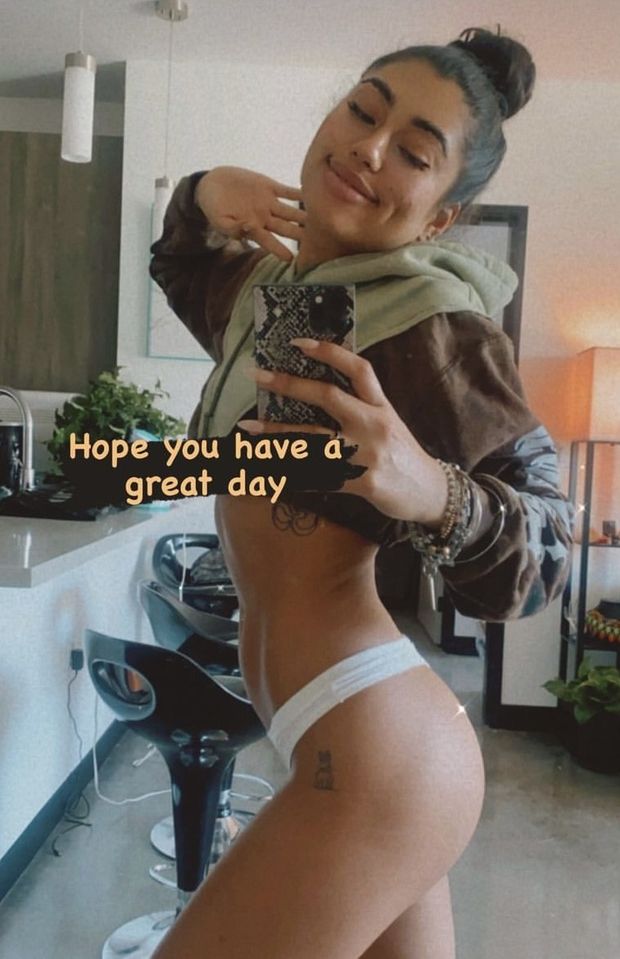 Camila in white thong