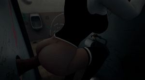 Hot chick from neighborhood rides on Giant horse cock