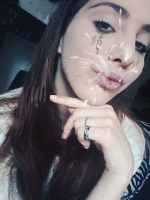 Bitch love have cum on face