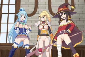 Anime Konosuba. "La Triada"
