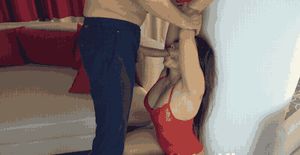 Company owner having fun with one of his employees y0ung wife