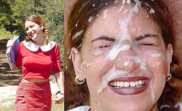 COHF Slut Before and After Bukkake
