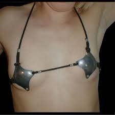 Femdom style metal bra