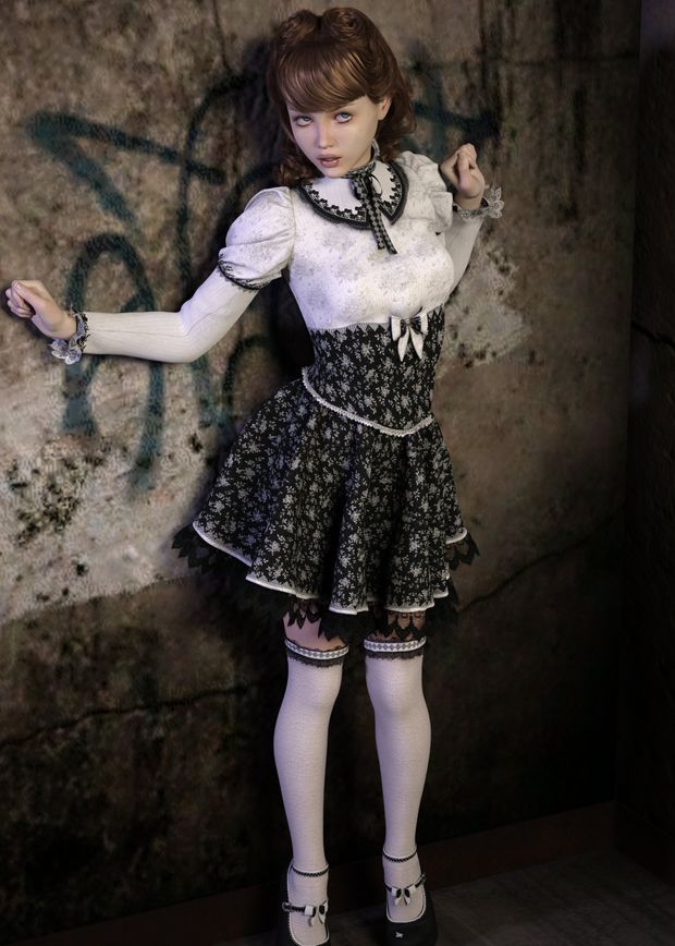 Skirt and stockings