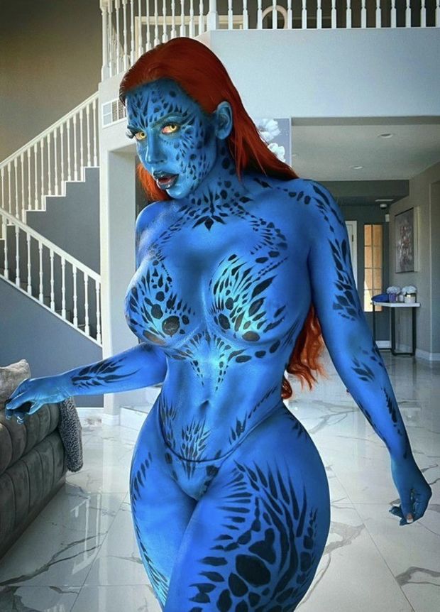 blue and thick