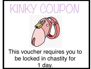 Adult chastity coupon
