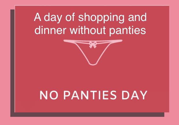 Shopping and dinner with no panties coupon