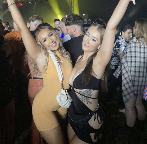 Fern and Lucy dressed like sluts for a festival