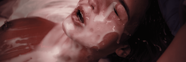 Agatha Vega's face full of cum on Hentaied