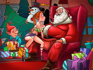 Sitting on Santa's lap