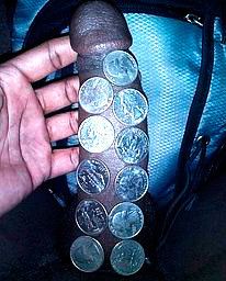 How many coins will your cock hold?