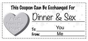 Dinner and sex coupon