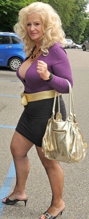 Granny dressed like bimbo slut