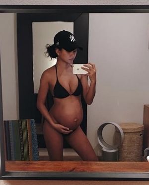 pregnant in a bikini
