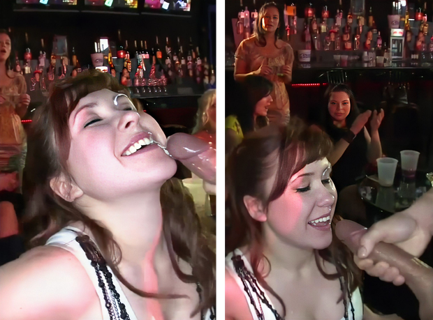 Finally! She needed this - fresh sperm in her face - she is very happy and satisfied !