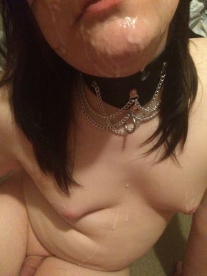 Chubby trans cumdump